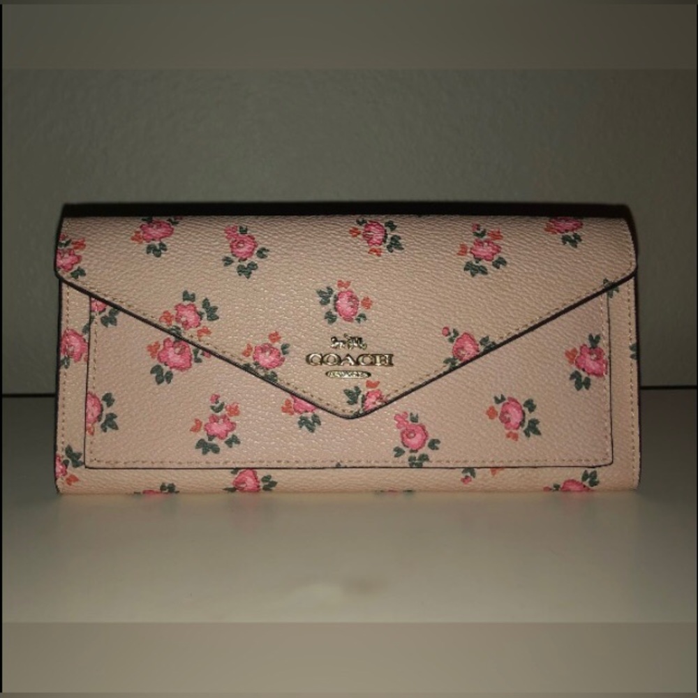 SOLD Coach Pink Floral Wallet